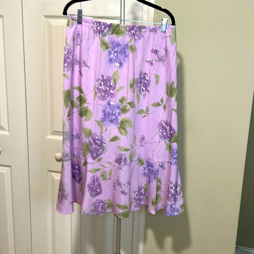 Purple Hydrangea Flowered Skirt Size 10